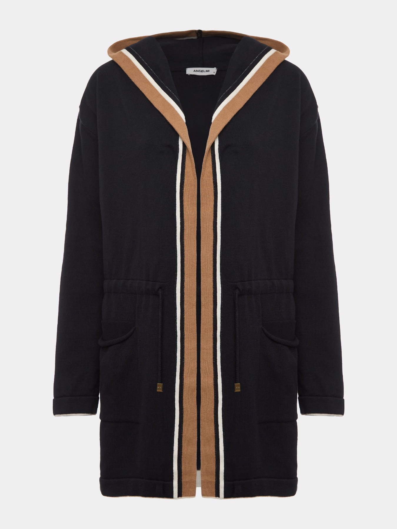 Parka em Tricô Preto — Anselmi
